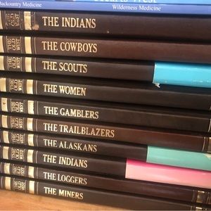 Half-set of iconic Western history “leatherette” bound books, circa 1970’s.